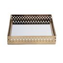 Lamont 13 in. W Rectangle Metal and Mirrored Glass Serving Tray by Butler Specialty Company