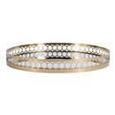 Geneva 18 in. W Round Metal and Mirrored Glass Serving Tray by Butler Specialty Company