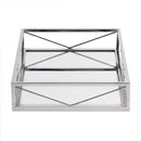 Cosgrove 21 in. W Rectangle Metal and Mirrored Glass Serving Tray by Butler Specialty Company