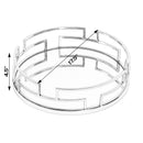 Cecil 17.5 in. W Round Metal and Mirrored Glass Serving Tray by Butler Specialty Company