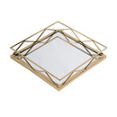 Lydon 16 in. W Square Metal and Mirrored Glass Serving Tray by Butler Specialty Company