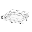 Lydon 16 in. W Square Metal and Mirrored Glass Serving Tray by Butler Specialty Company