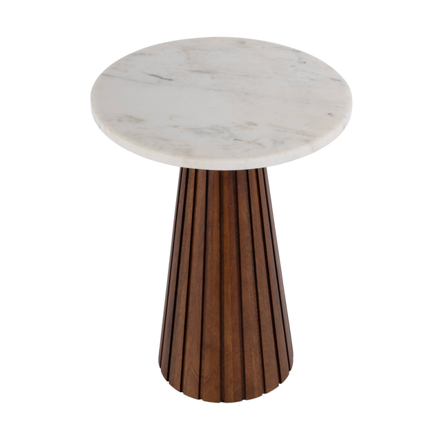 Dara 14 in. W Round Marble Top Side Table by Butler Specialty Company