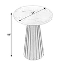 Dara 14 in. W Round Marble Top Side Table by Butler Specialty Company
