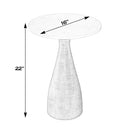 Julia 16 in. W Round Marble and Wood Pedestal Side Table by Butler Specialty Company