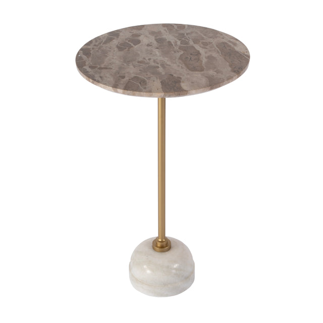Zion 16 in. W Round Marble and Iron Side Table by Butler Specialty Company