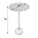 Zion 16 in. W Round Marble and Iron Side Table by Butler Specialty Company