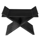 Lucan 15.5 in. Seat Height  Iron X-Base Slatted Stool by Butler Specialty Company