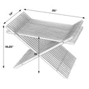 Lucan 15.5 in. Seat Height  Iron X-Base Slatted Stool by Butler Specialty Company