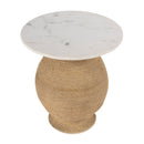 Shea 19 in. W Round Marble and Rope End Table by Butler Specialty Company