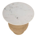Shea 19 in. W Round Marble and Rope End Table by Butler Specialty Company