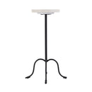 Berlin 10 in. W Round Marble and Iron Side Table by Butler Specialty Company