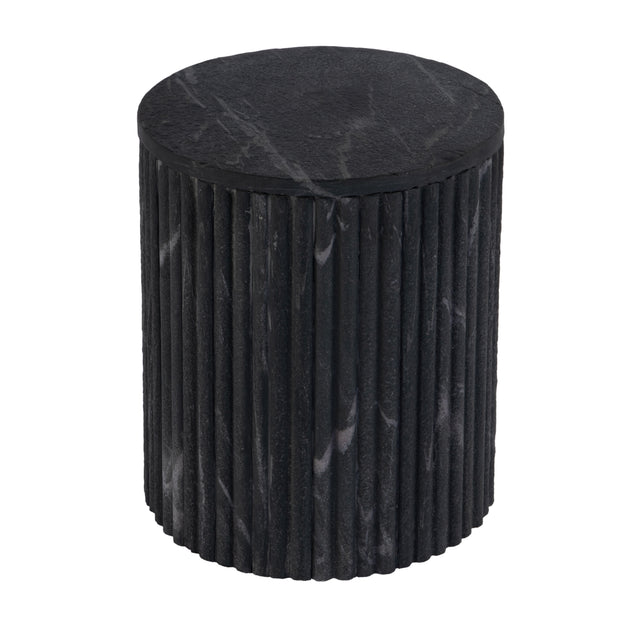 Sylvester 15 in. W Round Marble and Wood Side Table by Butler Specialty Company