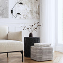 Sylvester 15 in. W Round Marble and Wood Side Table by Butler Specialty Company