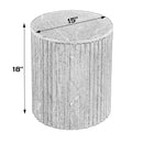 Sylvester 15 in. W Round Marble and Wood Side Table by Butler Specialty Company