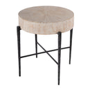 Akemi 24.5 in. W Round Wood and Iron Side Table by Butler Specialty Company