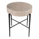 Akemi 24.5 in. W Round Wood and Iron Side Table by Butler Specialty Company