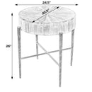 Akemi 24.5 in. W Round Wood and Iron Side Table by Butler Specialty Company