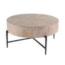 Akemi 38.5 in. W Round Wood and Iron Coffee Table by Butler Specialty Company