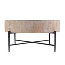 Akemi 38.5 in. W Round Wood and Iron Coffee Table by Butler Specialty Company
