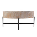 Akemi 38.5 in. W Round Wood and Iron Coffee Table by Butler Specialty Company