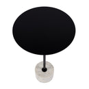 Garrett 13.75 in. W Round Iron and Marble Side Table by Butler Specialty Company