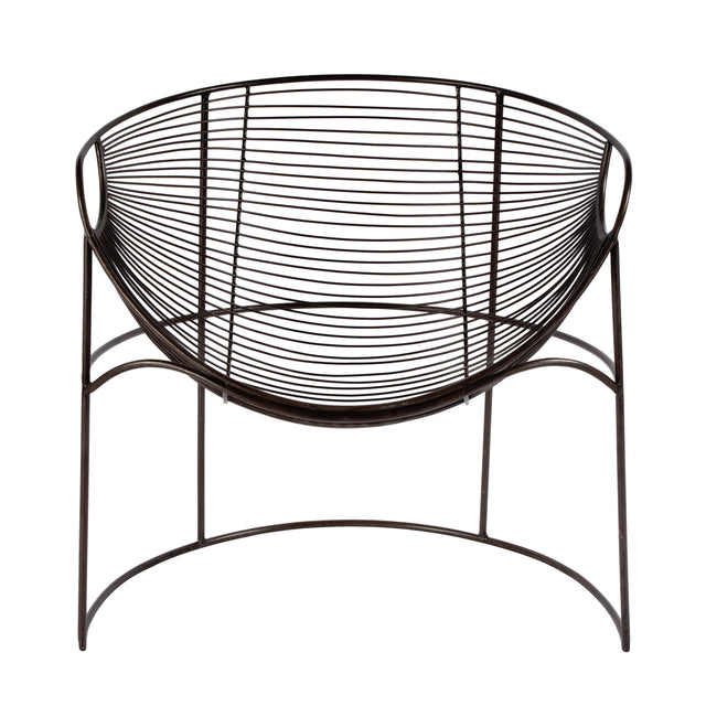Artemis 30 in. W Oval Iron Basket Accent Chair by Butler Specialty Company