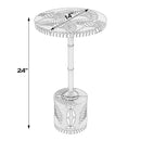 Bethel 14 in. W Round Bone Inlay and Iron Side Table by Butler Specialty Company