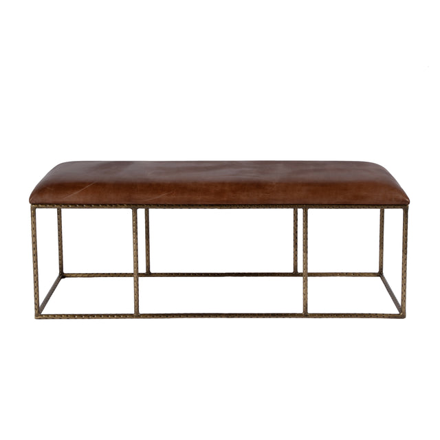 Lloyd 48 in. W Leather and Iron Backless Upholstered Bench by Butler Specialty Company