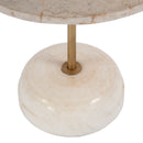 Lucia 19 in. W Round Marble and Iron Pedestal Side Table by Butler Specialty Company