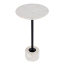Graham 13 in. W Round Marble and Iron Side Table by Butler Specialty Company