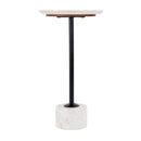Graham 13 in. W Round Marble and Iron Side Table by Butler Specialty Company