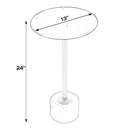 Graham 13 in. W Round Marble and Iron Side Table by Butler Specialty Company