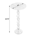 Ada 12 in. W Round Marble and Metal Side Table by Butler Specialty Company