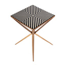 Issa 16 in. W Square Bone In-Lay & Metal Side Table by Butler Specialty Company