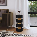 Zola 10 in. W Round Wood and Iron Side Table by Butler Specialty Company