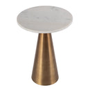 Hallie 15 in. W Round Marble and Metal Side Table by Butler Specialty Company