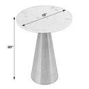 Hallie 15 in. W Round Marble and Metal Side Table by Butler Specialty Company