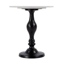 Milan 20 in. W Round Marble & Metal Pedestal Base Side Table by Butler Specialty Company