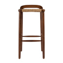 Luna 30 in. Seat Height Wood and Jute Woven Low Back Bar Stool by Butler Specialty Company
