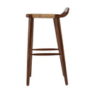 Luna 30 in. Seat Height Wood and Jute Woven Low Back Bar Stool by Butler Specialty Company