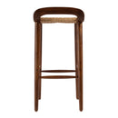 Luna 30 in. Seat Height Wood and Jute Woven Low Back Bar Stool by Butler Specialty Company