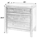 Nora 25 in. W Rectangular Wood 3 Drawer Nightstand by Butler Specialty Company