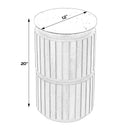 Newton 12 in. W Round Marble and Wood Side Table by Butler Specialty Company