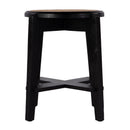 Dryden 18 in. Seat Height Round Cane and Wood Backless Stool by Butler Specialty Company