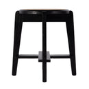 Dryden 18 in. Seat Height Round Cane and Wood Backless Stool by Butler Specialty Company