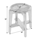 Dryden 18 in. Seat Height Round Cane and Wood Backless Stool by Butler Specialty Company