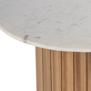 Geneva 22 in. W Round Marble and Wood Side Table by Butler Specialty Company