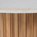 Geneva 22 in. W Round Marble and Wood Side Table by Butler Specialty Company
