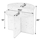 Vienna 19.5 in. W Round 100% Marble Accent Table by Butler Specialty Company